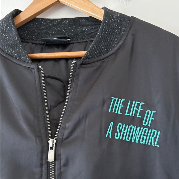 Taylor Swift The Life of a Showgirl Got A Wi$hli$t Bomber Jacket Black Size 3X - Picture 5 of 16
